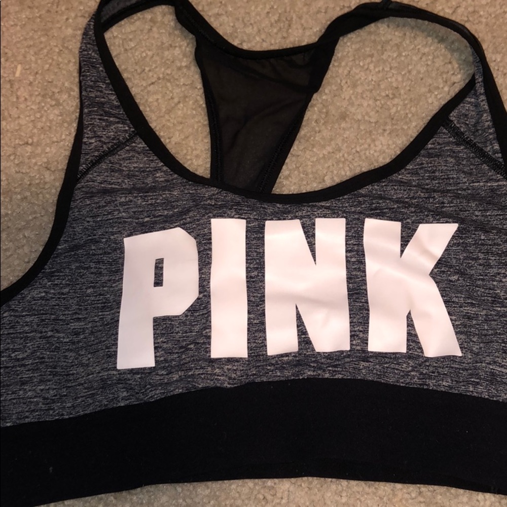 Pink sports bra